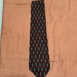 Kenneth Cole New York Geometric Brown Tie